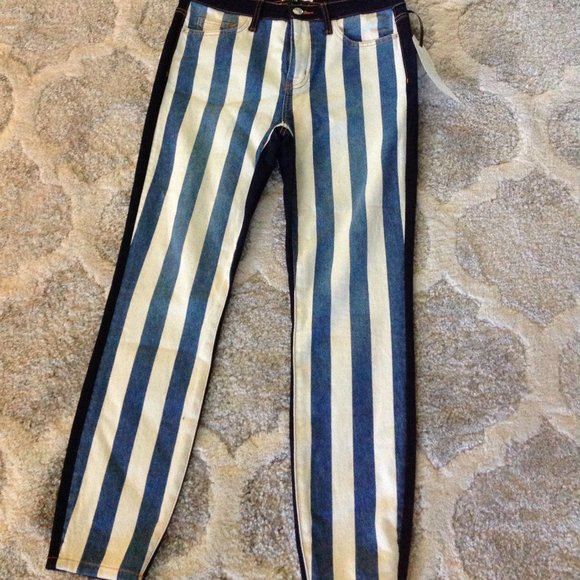 Current Elliott High Waist Stiletto In Bay Stripe - Picture 9 of 9